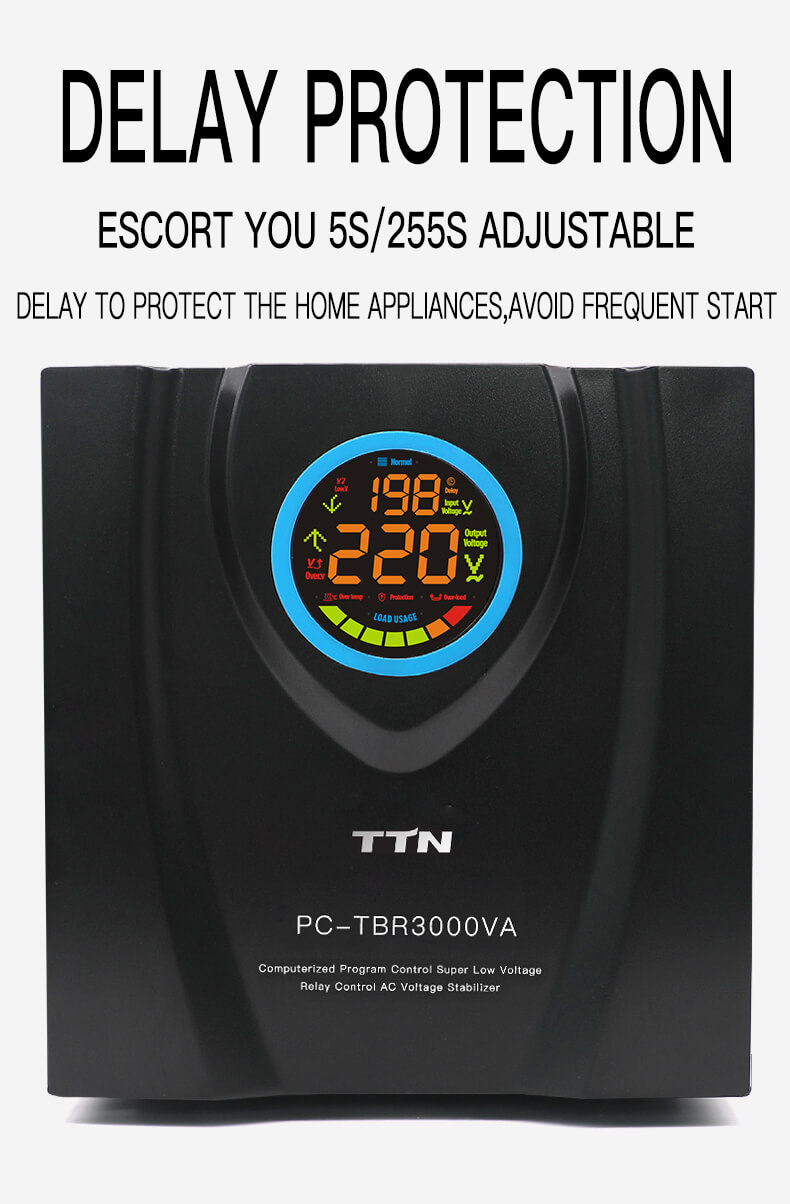 PC-TDR500VA-15000VA TV 3000VA 1phase Stabilisateur de contrôle de relais